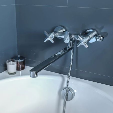 Смеситель для ванны и душа IDDIS Acros ACRSBL2i10WA настенный хром