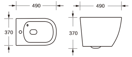 Унитаз подвесной MILLEAU MYL038SMB VORTEX MYL038SMB черный матовый  с сиденьем микролифт безободковый смыв торнадо