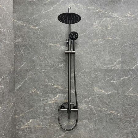 Душевая стойка Fixsen FX-9500F настенная цвет черный