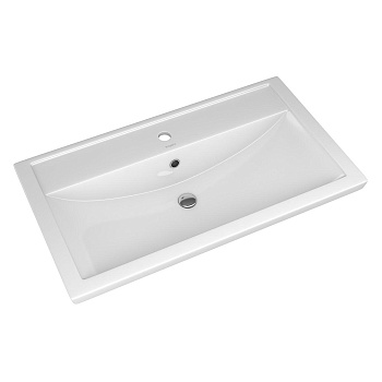 Раковина керамическая Onika Фостер 4640021064733 81х46 накладная цвет белый 1 отверстие под смеситель