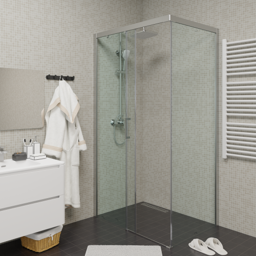 Душевой уголок Cerutti SPA VITO110-L 110х80 стекло прозрачное профиль хром глянцевый - фото 5