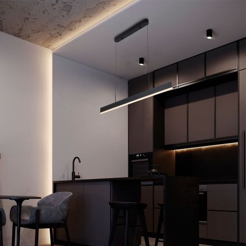 Линейный светильник LED4U L8668-1200 BK - фото 3
