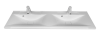 Раковина мебельная из искусственного камня Marko Комфорт (две чаши) 120 5211120 120х50 накладная цвет белый