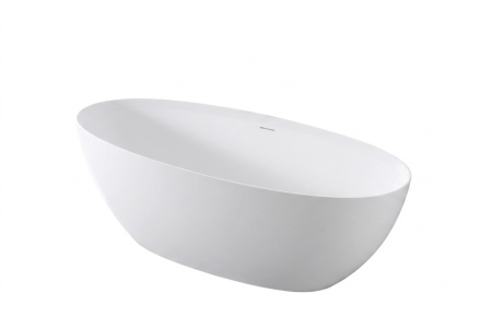 Ванна из искусственного камня Solid Surface Cezares LIBERTA CZR-LIBERTA-170-76-56-SSB 170х75 отдельностоящая овальная