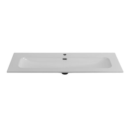 Раковина керамическая Cezares ECO CZR-8073-120 120х50 подвесная цвет белый 1 отверстие под смеситель