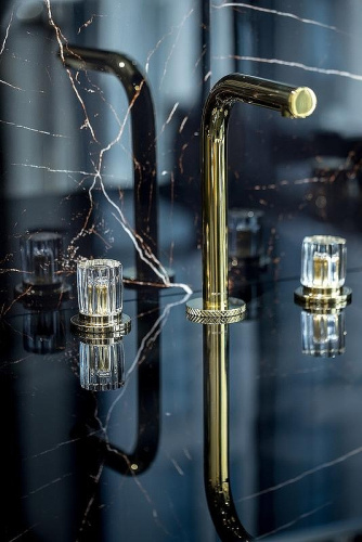 Смеситель Boheme Elegante 152-G-EL на столешницу золото - фото 2