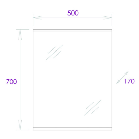 Зеркало в ванную Onika Коралл 205023 50х70