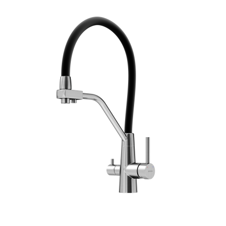 Смеситель для кухни Sancos Nolia SC12003SS на мойку нержавеющая сталь/черный