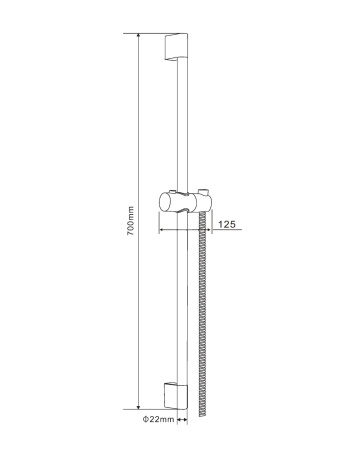 Штанга для душа Orange ORANGE OS8 хром Штанга для душа Orange ORANGE OS8 хром