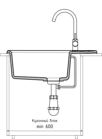 Кухонная мойка Granfest Level LV-660L терракот 66х50 цвет коричневый поверхность матовая