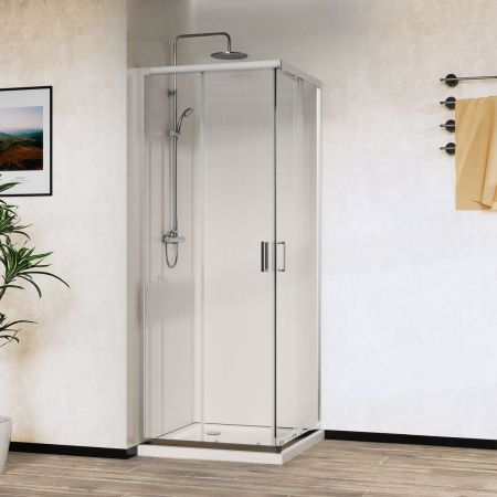 Душевой уголок Vincea City VSS-5CT9010CL 100х90 стекло прозрачное профиль хром без поддона