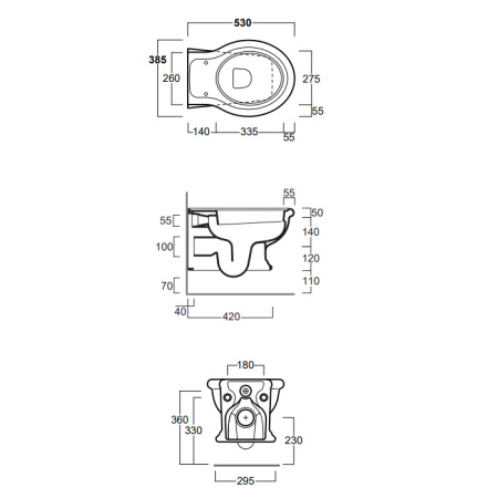 Чаша унитаза подвесная Simas LANTE LA18bi rimless цвет белый без сиденья безободковая душевой смыв