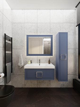 Тумба с раковиной La Fenice CUBO NFNC-01-CUB-BG-80-1-80 80х50 подвесная цвет синий