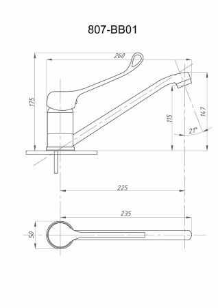 Смеситель FAUZT FZs-807-01 на раковину хром