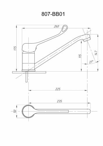 Смеситель FAUZT FZs-807-01 на раковину хром - фото 4