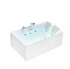 Ванна акриловая гидромассажная SSWW AU818R 180х120 пристенная прямоугольная с каркасом с ручками