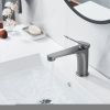 Смеситель Shevanik S6201T на раковину оружейная сталь
