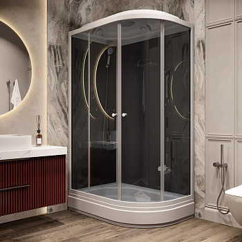 Душевая кабина Parly Classic CM121L 120х80 асимметричная с крышей Душевая кабина Parly Classic CM121L 120х80 асимметричная с крышей