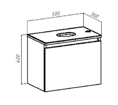 Тумба под раковину Runo БАРИ 00-00001377 50х30 подвесная цвет белый - фото 5