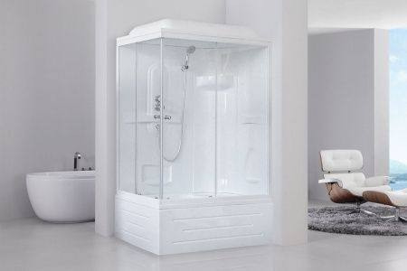 Душевая кабина Royal Bath BP RB8100BP1-T-R 100х80 прямоугольная с крышей ориентация правая