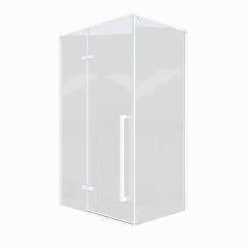 Душевой уголок Cerutti SPA C1AW 120х90 стекло прозрачное профиль белый без поддона