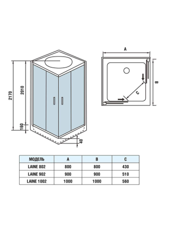 Душевая кабина WeltWasser WW500 10000003262 90х90 квадратная с крышей ориентация универсальная
