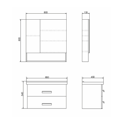Тумба с раковиной Comforty 00004143491CF 80x45x54 - фото 2