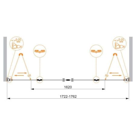 Душевая дверь Cezares ELENA ELENA-W-BS-22-180-C-Cr 180х195 стекло прозрачное профиль хром