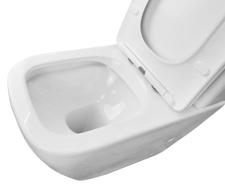 Унитаз-компакт напольный с бачком Azario LEVANTO AZ-1228A белый с сиденьем микролифт безободковый каскадный смыв
