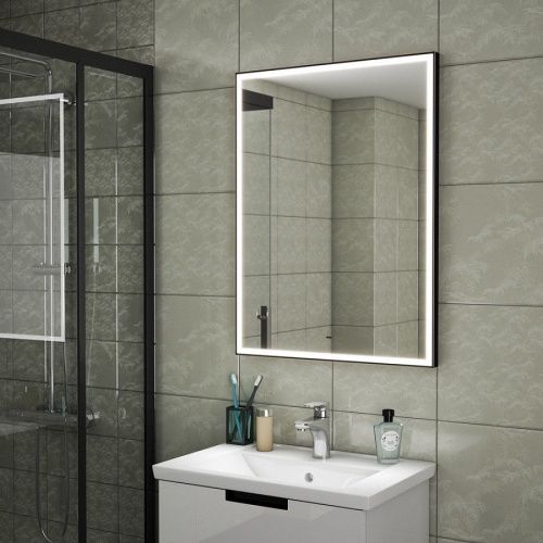 Зеркало с подсветкой Maretti UM146080P33EL 60х80 цвет черный - фото 4