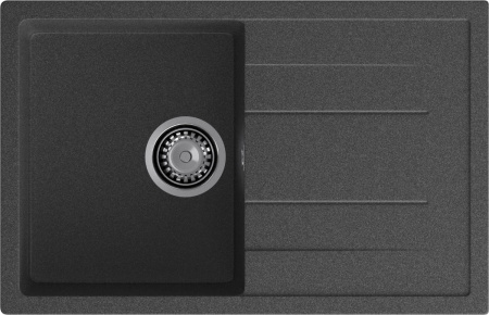 Кухонная мойка Granfest Quadro Q-780L графит 77х50 цвет графит поверхность матовая