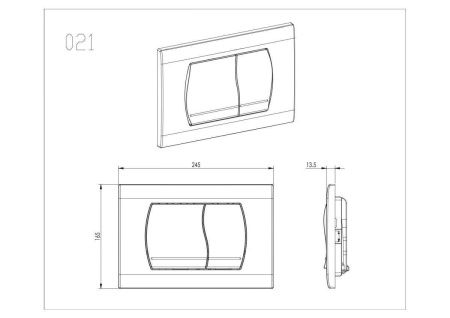 Клавиша смыва механическая Aquatek KDI-0000047 цвет хром