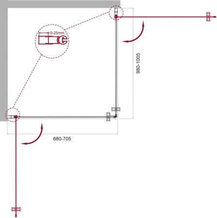 Душевой уголок BelBagno ETNA ETNA-AH-2-70/100-C-Cr 100х70 стекло прозрачное профиль хром без поддона