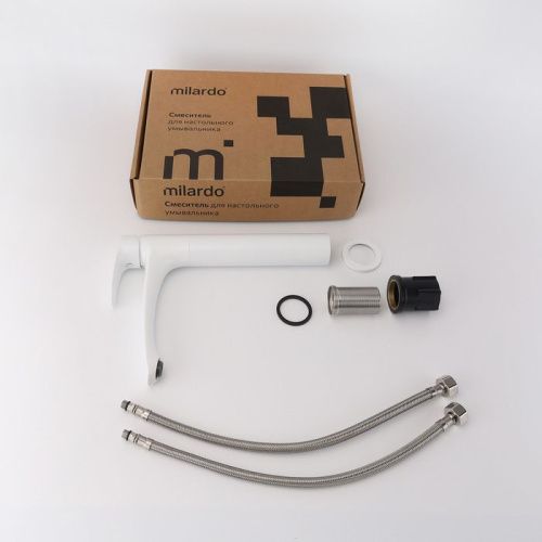 Смеситель Milardo Rora RORWT01M01 на раковину белый - фото 2