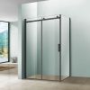 Душевой уголок Vincea Como VSR-1C9012CLB 120х90 стекло прозрачное профиль черный без поддона