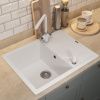 Кухонная мойка Uperwood Quartz Premium UPD-03 3910202108 65х50 цвет белый поверхность матовая