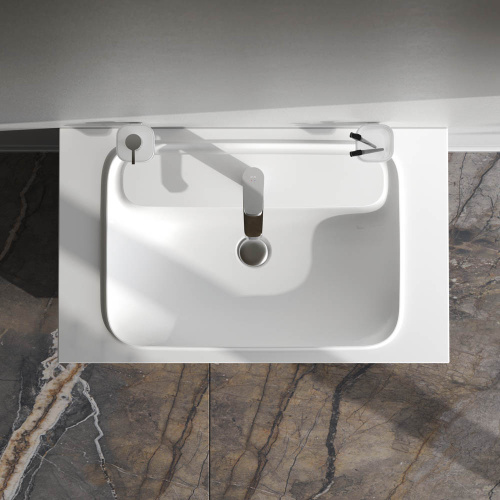 Тумба под раковину Am.Pm Func M8FFUX0801OF 81х49х70 подвесная цвет темное дерево - фото 5