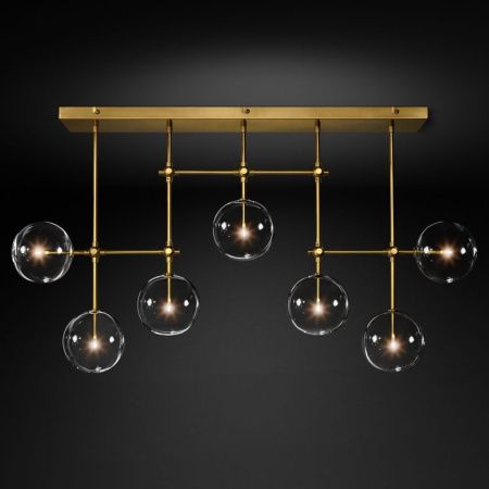 Светильник потолочный Delight Collection Globe Mobile (Глобе Мобиле) KG0835P-7A brass