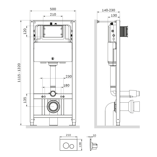 Инсталляция для унитаза Am.Pm Pro I012704.9051 - фото 3