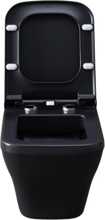 Чаша унитаза подвесная Allen Brau Infinity 4.21011.31 цвет черный матовый без сиденья безободковая каскадный смыв