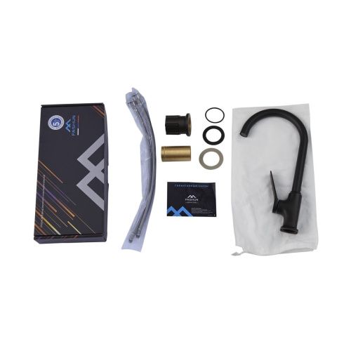 Смеситель для кухни Fashun A4086-7 на мойку черный - фото 4