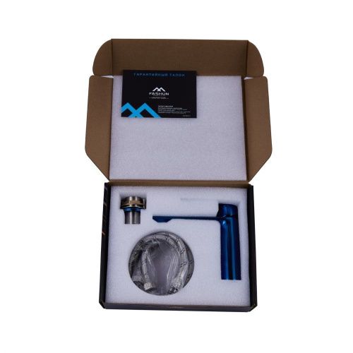 Смеситель Fashun A1083-33 на раковину синий - фото 4