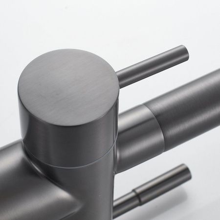 Смеситель для кухни Shevanik S468T на мойку оружейная сталь