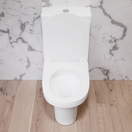 Унитаз напольный с бачком Damixa Skyline DX35C8600SC белый с сиденьем микролифт безободковый каскадный смыв