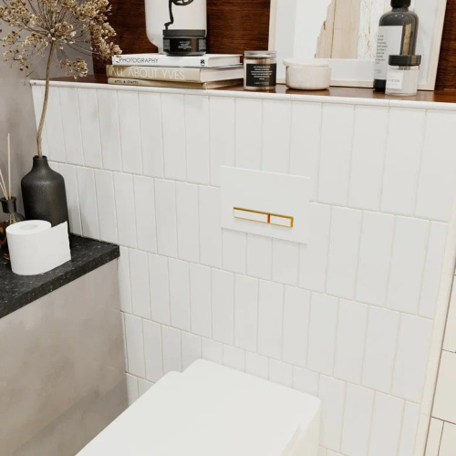 Клавиша смыва механическая Lavinia Boho RelFix 38050802 цвет белый/золото - фото 4