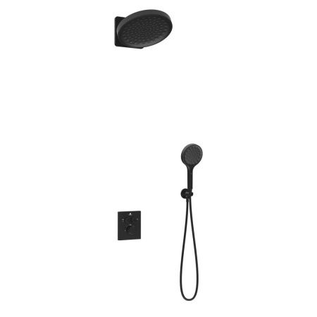 Душевая система Vincea Inspire VSFW-3I21MT3MB встраиваемая в стену цвет черный с термостатом