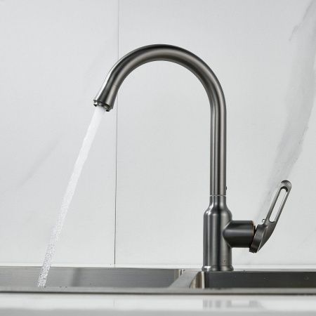 Смеситель для кухни Raffine F103T на мойку оружейная сталь