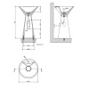 Раковина из искусственного камня Gessi Total Look 45907#521 50х50 напольный цвет белый 1 отверстие под смеситель