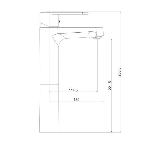 Смеситель для раковины Voda Waterfall WF25 на столешницу хром - фото 3