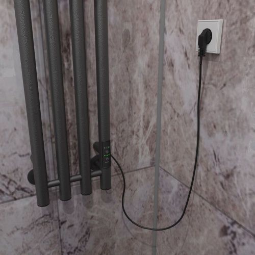 Полотенцесушитель Altasan АргоЛюкс АргоЛюкс12021Г подвесной 21х120 электрический графит - фото 4